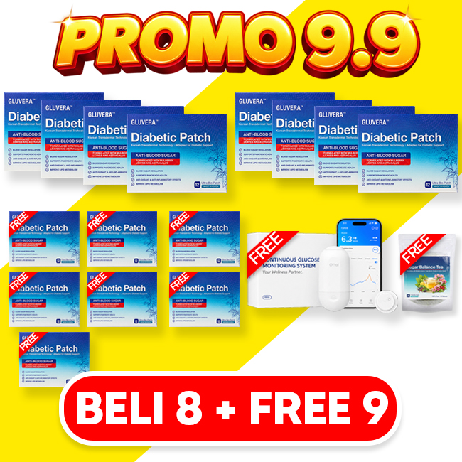 PROMO 9.9 REPEAT JIMAT: 8 KOTAK + FREE 7 KOTAK + FREE GLUCOSE METER + FREE HERBAL TEA